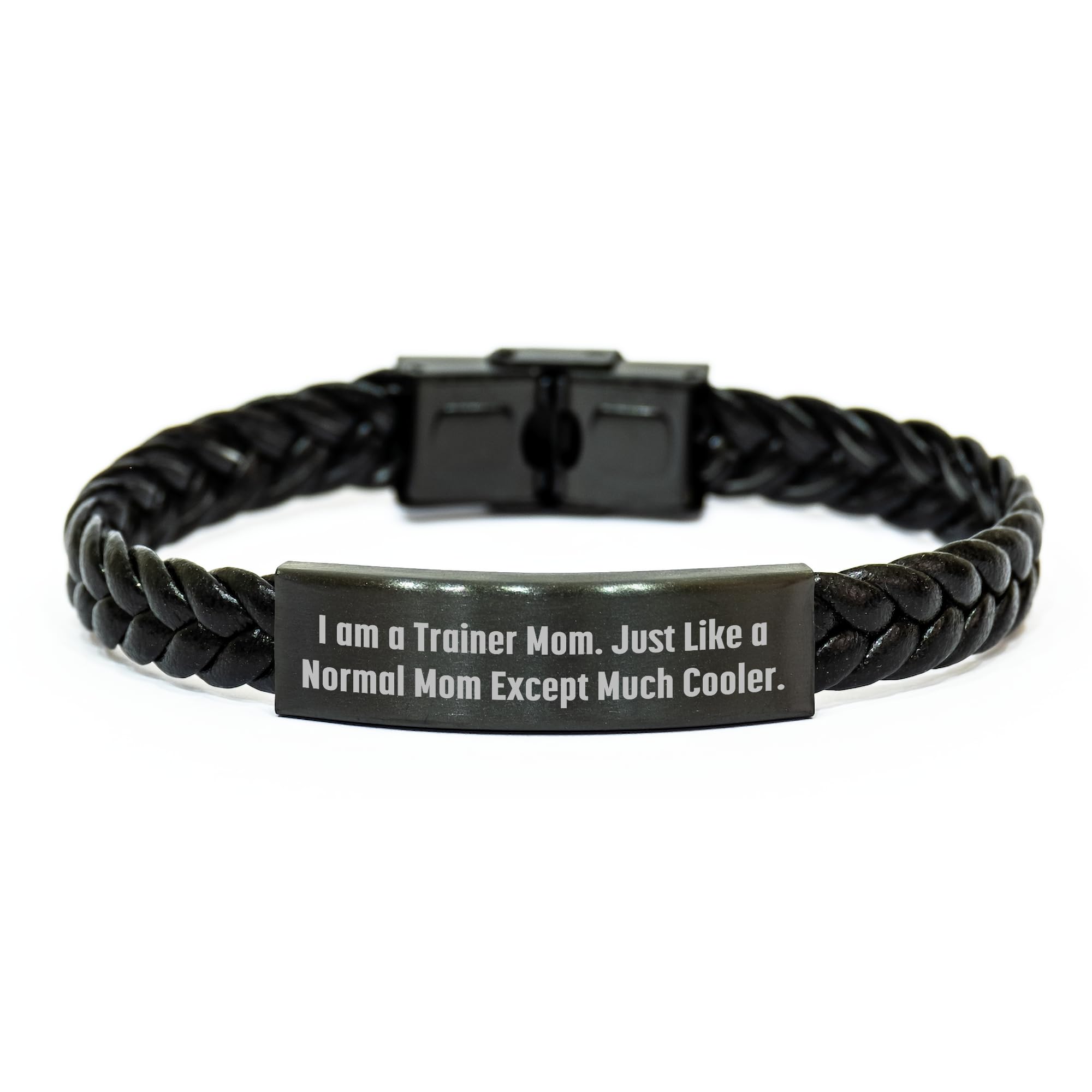 Trainer Mom's Funny Interlaced Leather Bracelet Gifts for the Trainer Mom in Your Life Who's Much Cooler - Valentine's Trainer Inspired Gifts from Mom to Trainer