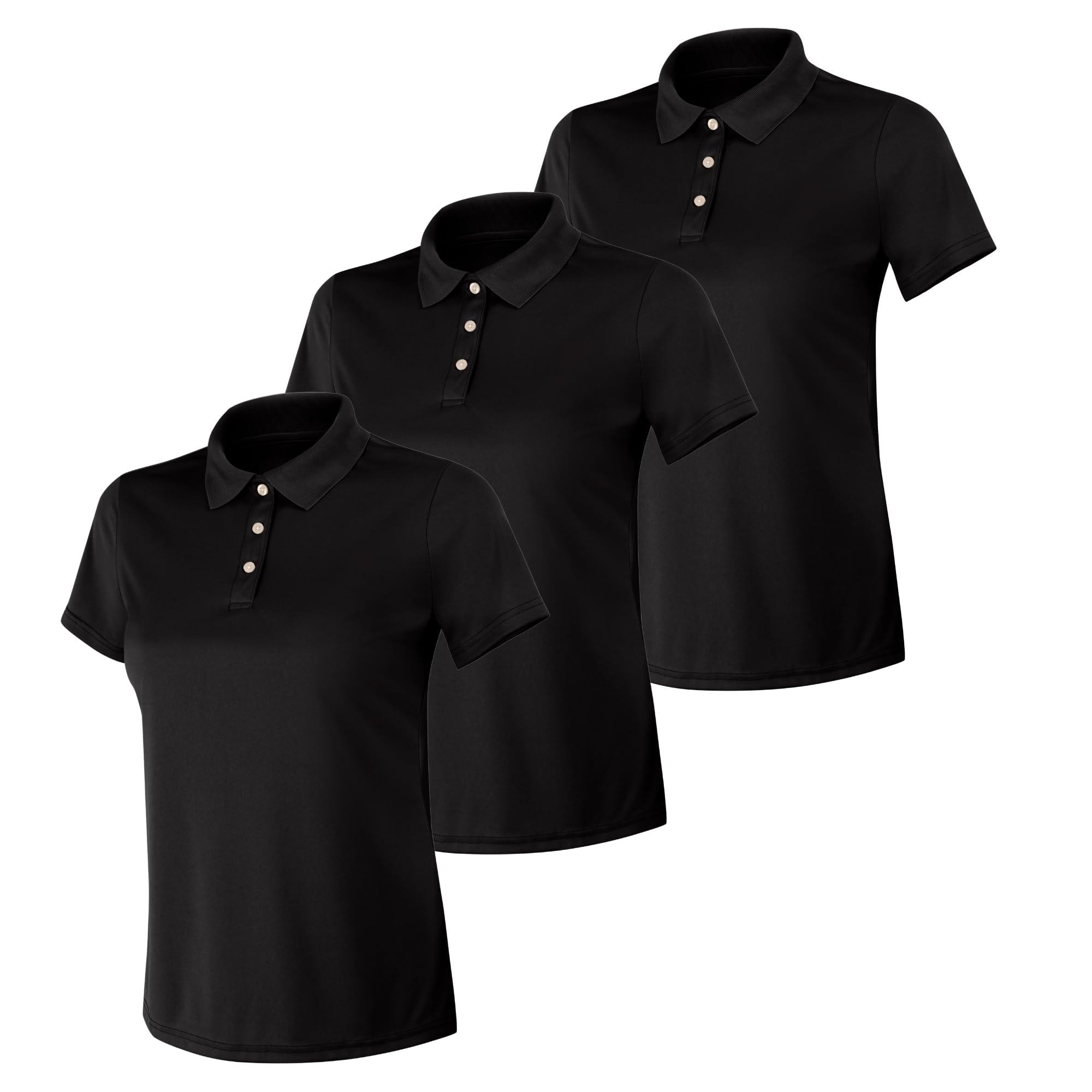 Hanes womens Performance Polo, Single or 3-Pack, Sport Cool DRI Moisture-Wicking Polo Shirt, 40+ UPF Protection