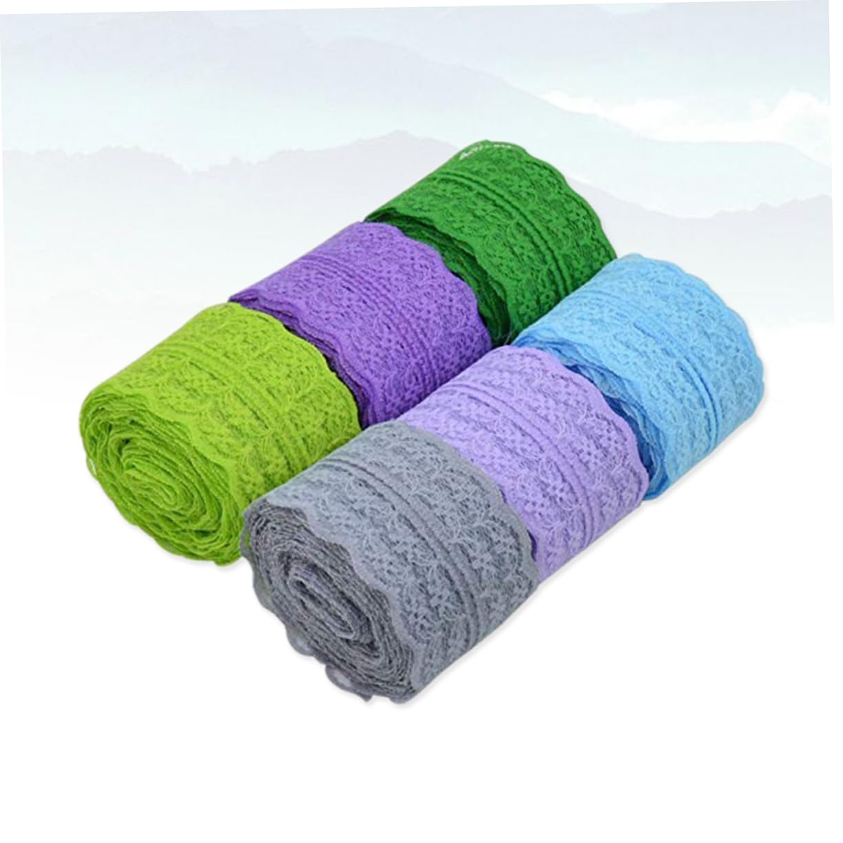NUOBESTY 18rollos Cinta De Encaje Floral Sin Elastano Para Decoración De Bodas Manualidades Costura y Tocados Fruta