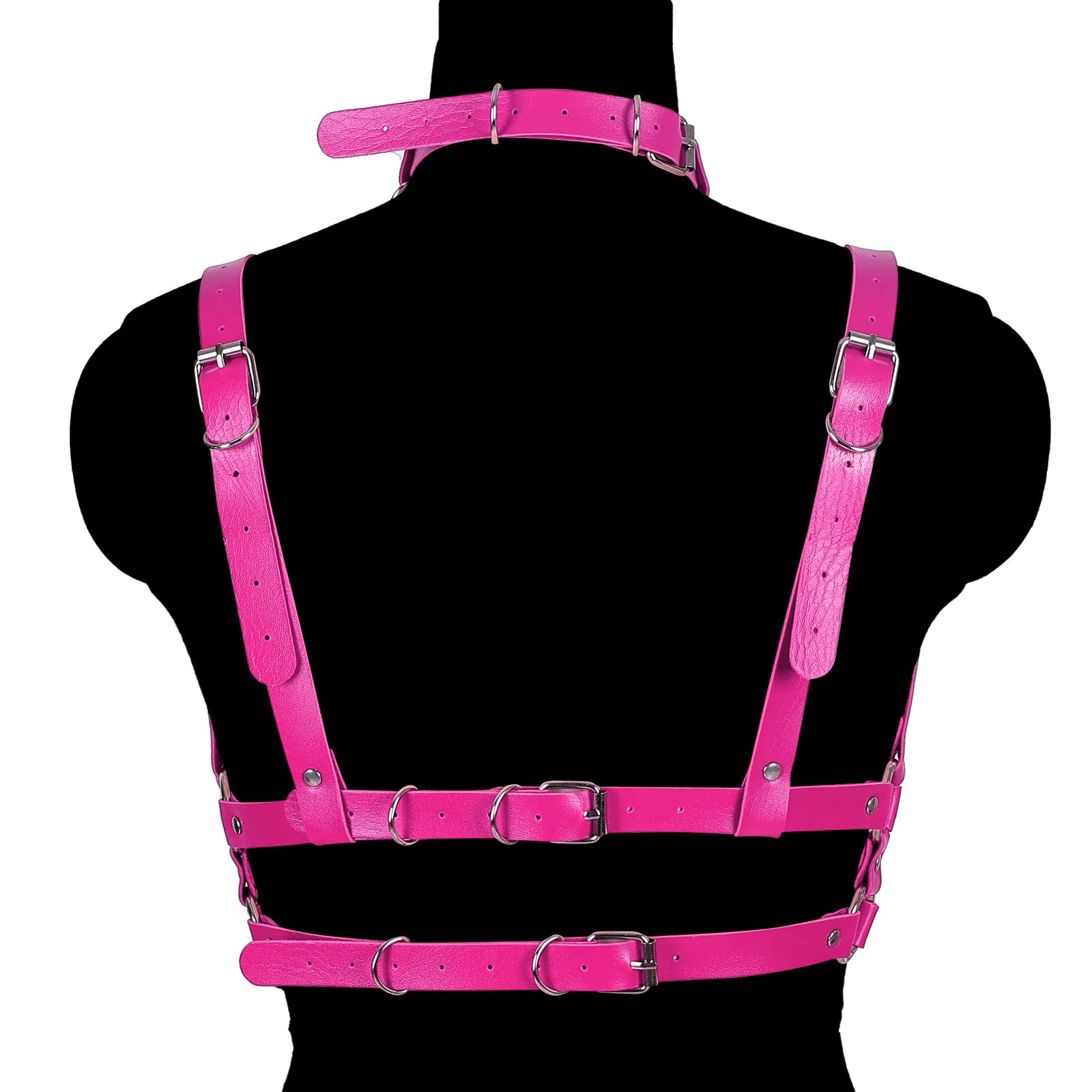 Lingerie cage Chest strap Leather Bra Body chain harness for women Punk Festival rave Dance Rock Photography Waist belt