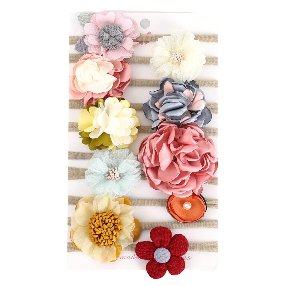 Elastic Bow Headbands for Baby Girls Asudaro 10 Pcs Chic Baby Girl Bow Elastic Hairbands Handmade Nylon Bows Headbands Hair Accessories For Newborns Infants Toddlers And Kids Bows Headbands