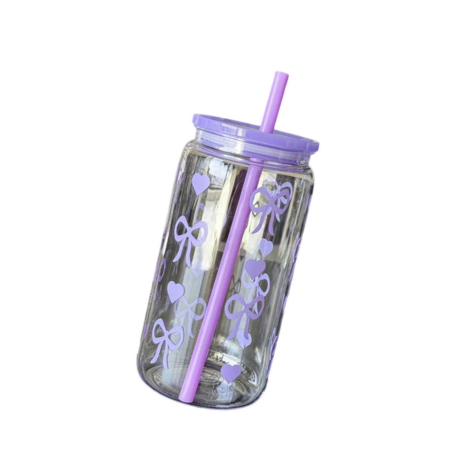Tsynapter 16oz Bownot Cup Drinking Gym Use Kitchen Water Cups Bottle with Straw