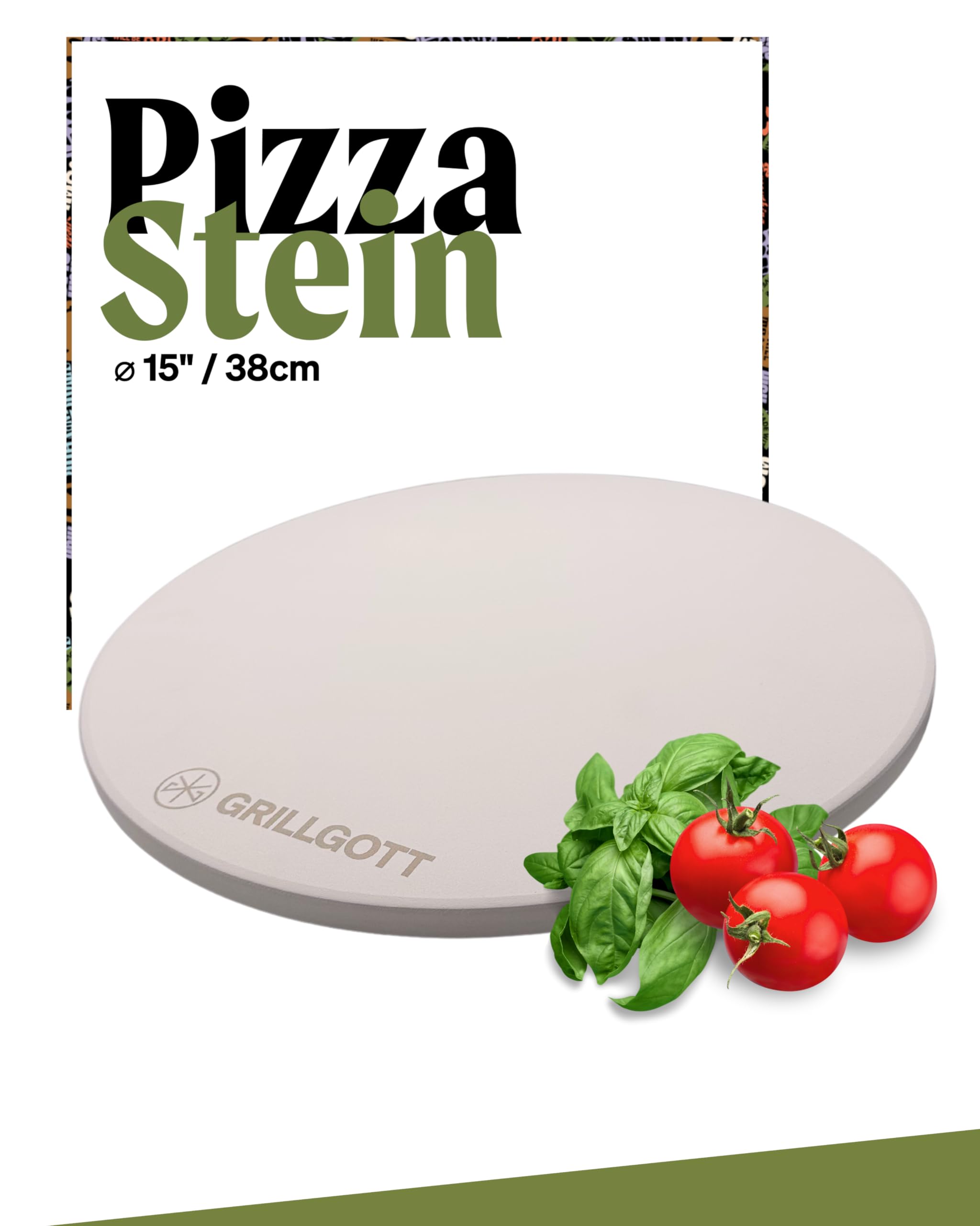 Pietra Per Pizza In Cordierite Onlyfire 38cm - Per Forno, Barbecue E Grill, Croccantezza Perfetta - Foto 5