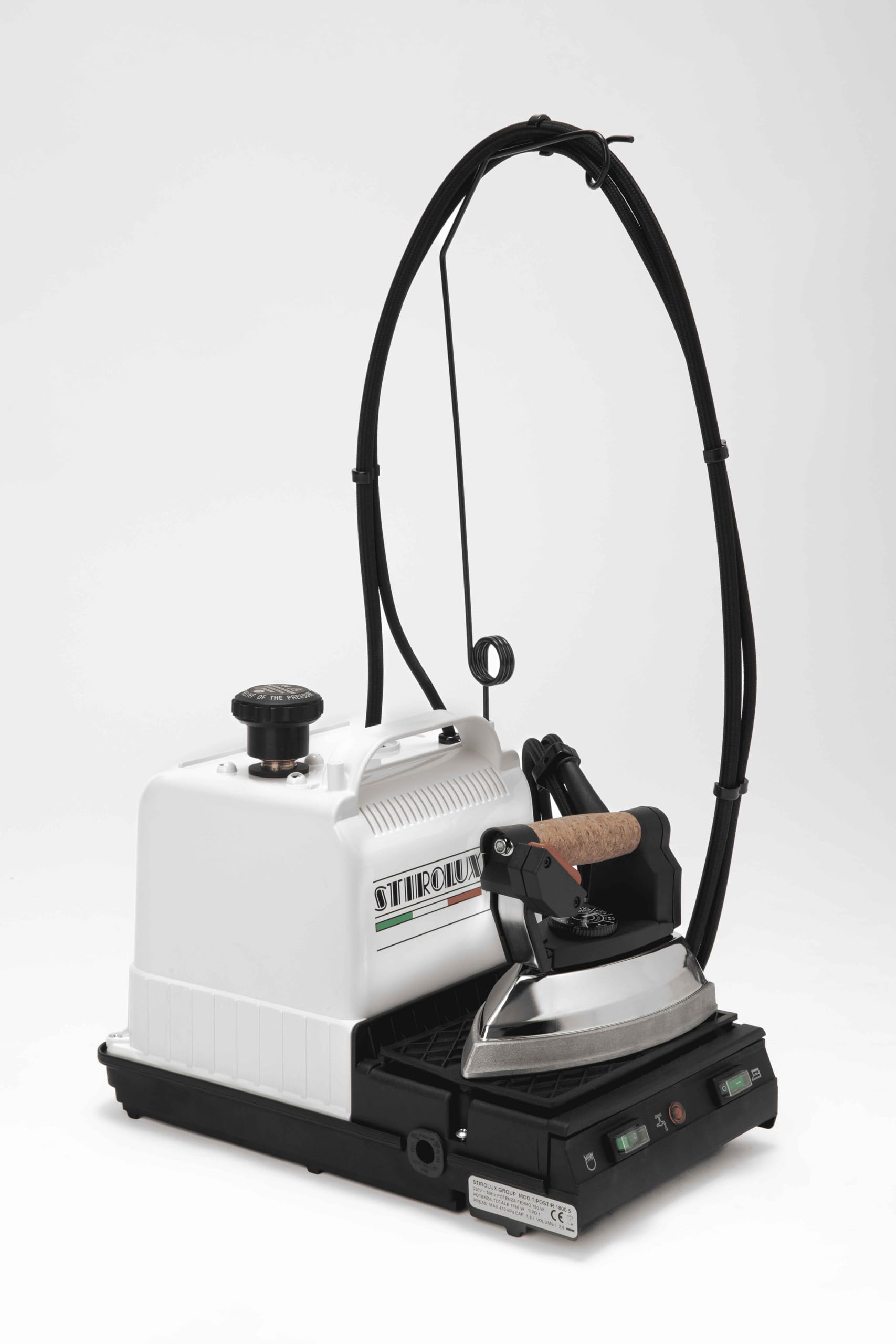 STIROLUX TIPOSTIR 1800 S FERRO DA STIRO PROFESSIONALE CON CALDAIA IN ALLUMINIO IN PRESSIONE - CAPACITA' 1,8L FUNZIONA CON ACQUA RUBINETTO - MADE IN ITALY