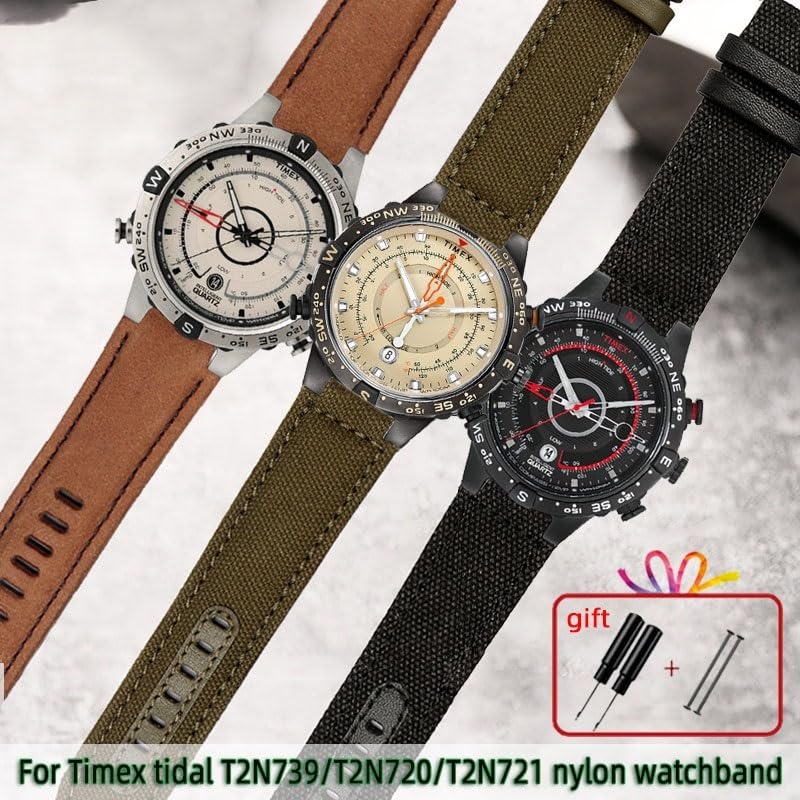 Bracelet de montre en cuir pour Timex T2n739 idéal pour l'aventure - 2