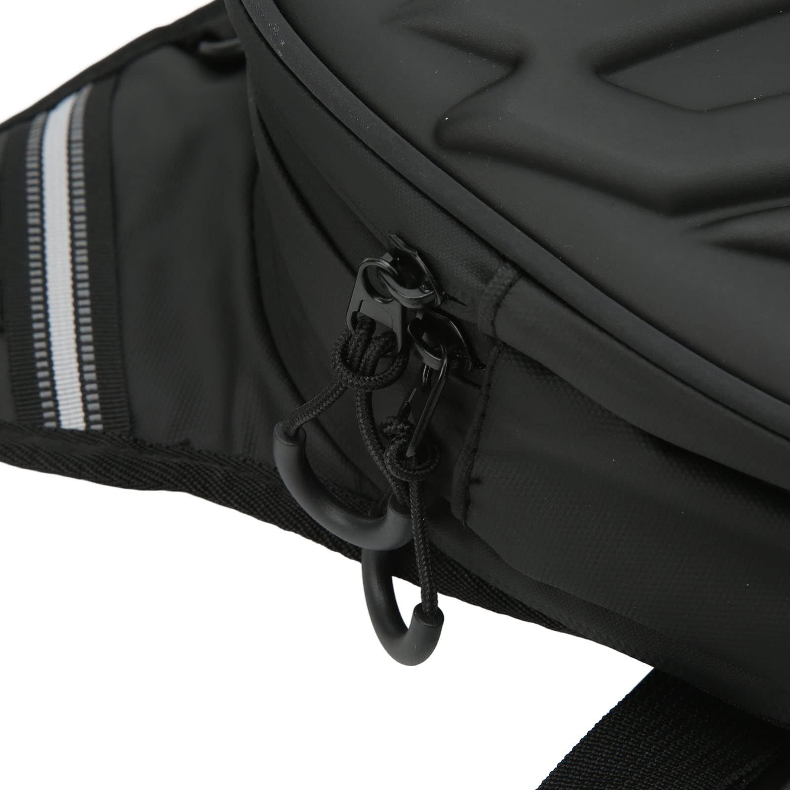 Sac de jambe de moto, sac de cuisse en PVC mat, multifonctionnel pour la cuisse, l'équitation, le voyage, la randonnée, Noir mat