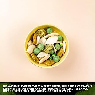 Mitsuba Rice Crackers Snacks with Mitsuba Japanese Peanut Crunch & Crispies Mild 650g and Mitsuba Wasabi Mix 800g Bundle with Fancy Labels Thank You Card | Perfect for Sharing Snacks