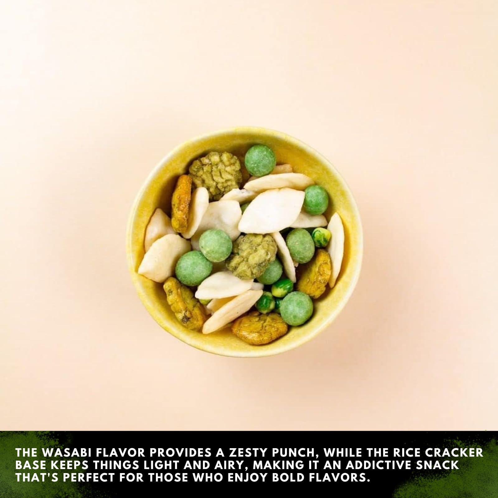 Mitsuba Rice Crackers Snacks with Mitsuba Japanese Peanut Crunch & Crispies Mild 650g and Mitsuba Wasabi Mix 800g Bundle with Fancy Labels Thank You Card | Perfect for Sharing Snacks