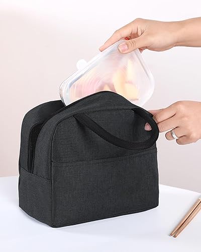 Miniatura 6 de Lonchera térmica para mujeres y hombres, lonchera reutilizable con asa, bolsa de almuerzo a prueba de fugas para el trabajo, picnic, universidad