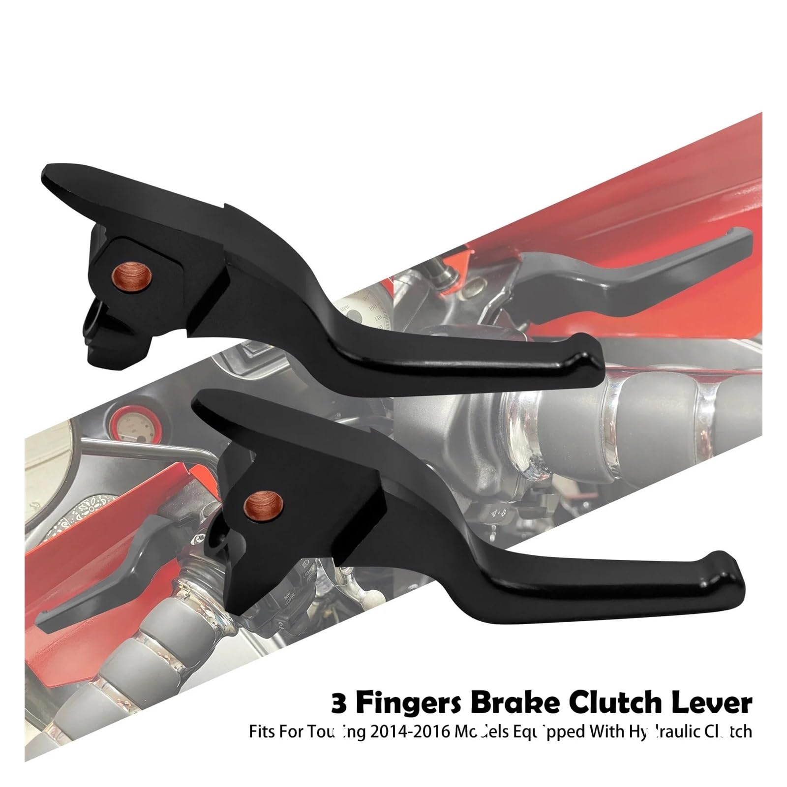 Palancas De Freno Y Embrague para Motocicletas De 3 Dedos para Ha&rley Touring Road King Electra Street Glide Ultra LIM&ited CVO 2014-2015 2016 Palancas Frenos