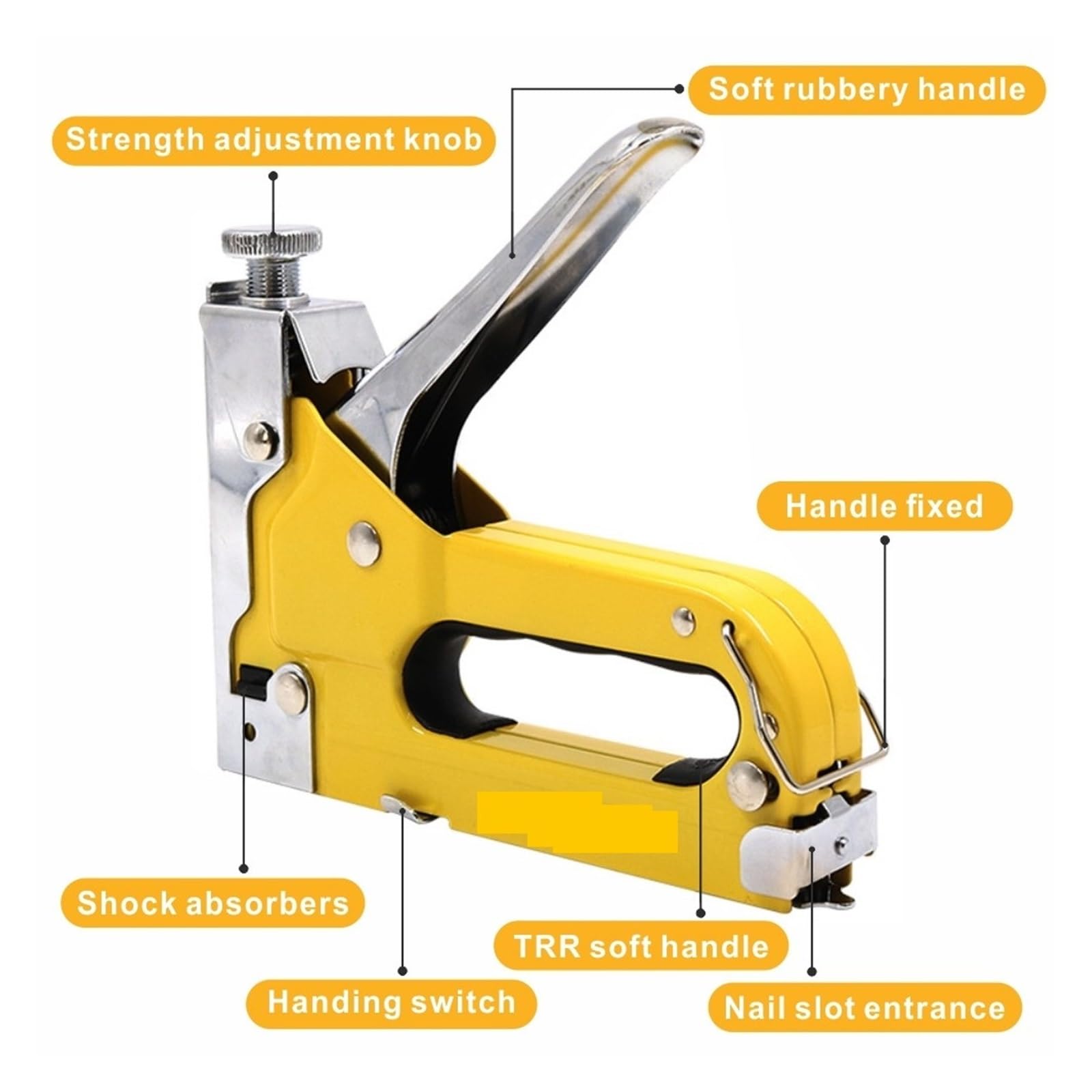 Pistola sparachiodi for uso leggero 3 in 1 Pistola for graffette for graffette manuale Brad Chiodatrice Cucitrice for tappezzeria for decorazione e carpenteria