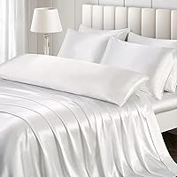 Vista 25 de Ersmak Juego de funda de edredón de satén de 6 piezas, tamaño matrimonial/queen, de lujo, con 1 funda de edredón suave, 4 fundas de almohada Queen