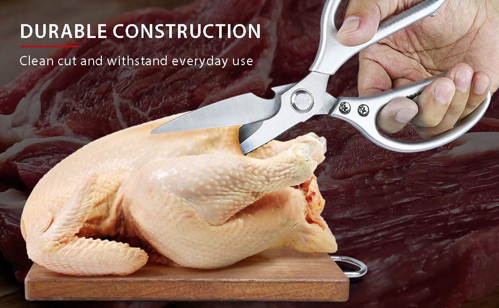 Generic Heavy Duty Kitchen Shears, Dishwasher Safe, Sharp Cutting for Meat, Chicken, Bone, Fish, Poultry, Spatchcock Turkey, Vegetable,Kitchen Scissors for Food