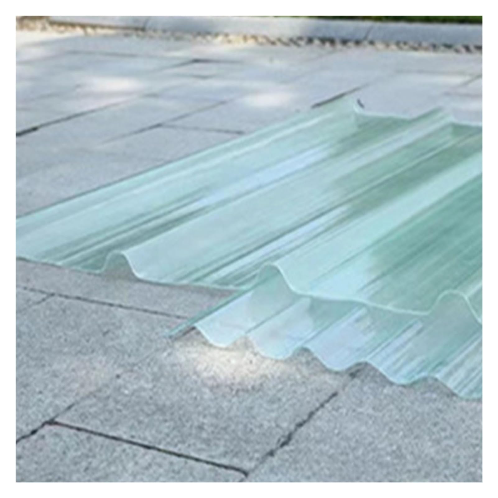 Paneles para Techos Resistente al Envejecimiento Placa Ondulada Frp Placas Policarbonato Marquesina para Entrada Garaje(A,0.9x1.1m/2.95x3.61ft)