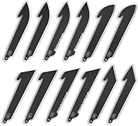 Vista 11 de OUTDOOR EDGE RazorSafe 3" Negro Drop-Point Paquete de 6 Hojas Negras EDC Drop Point Compatible con Cuchillos de Hoja de Afeitar de 3" Perfecto
