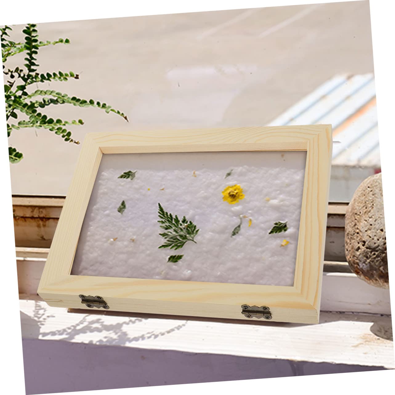 OSALADI Paper Craft Frame Wooden DIY Frame for Handmade Paper Screen Envelope Mould and Deckle