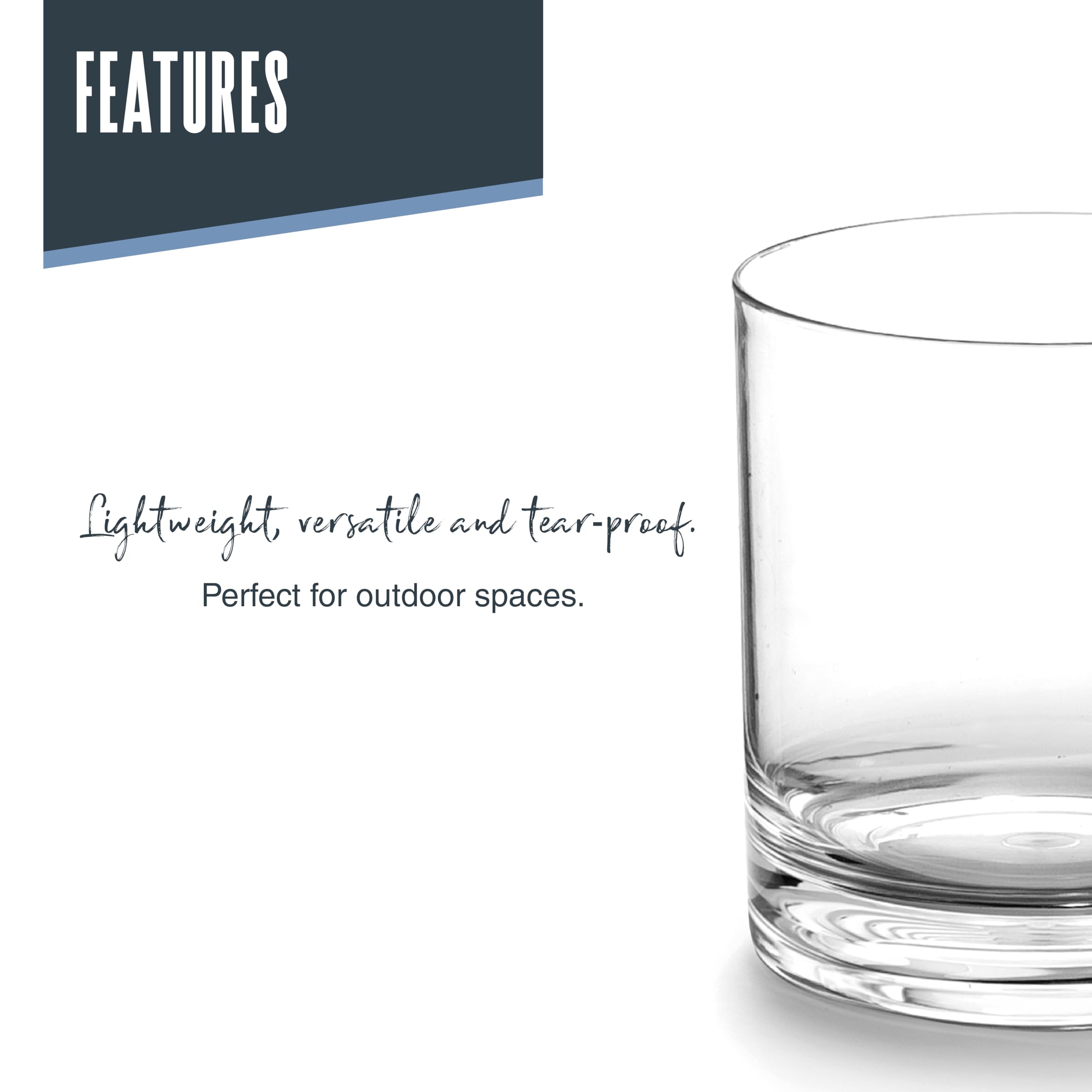 LACOR - 63141 – Set de 6 verres à whisky, Tritan, sans BPA, 400 ml, compatibles lave-vaisselle, réutilisables, polyvalents