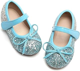 Otter MOMO Girls Mary Jane Gradient Glitter Princess Dress Shoes Ballerina Flats for Toddler/Little Kid