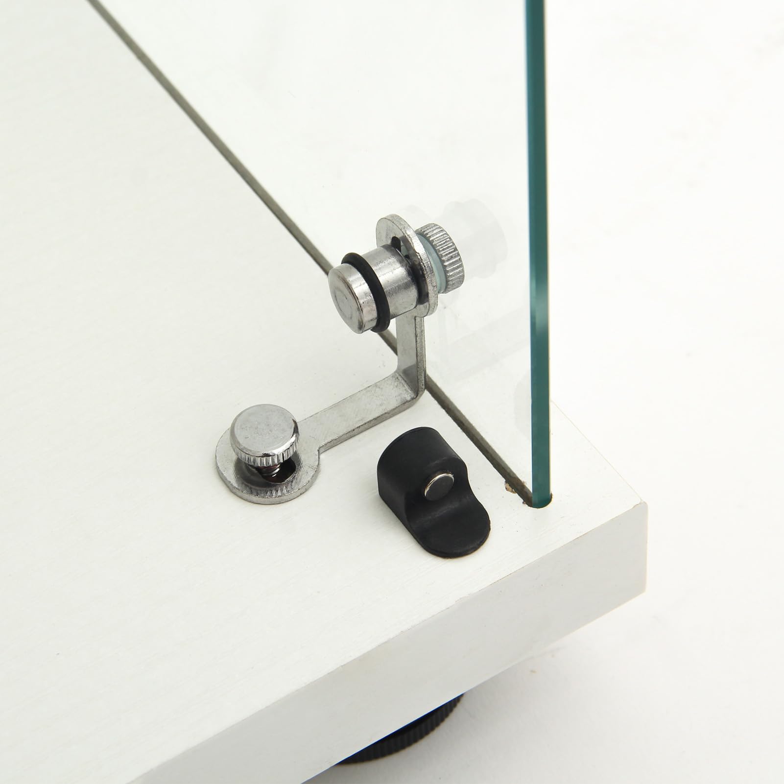 Vetrina in vetro, vetrina da collezione con LED, vetrina temperata moderna in vetro a 2 strati con serrature, trasparente vetrine su base per soggiorno, camera da letto, 40 x 36 x 86 cm (bianco)
