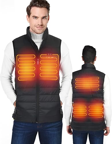 LEAPSEE Heated Vest for Men Women with Battery Pack Included, Lightweight Smart Heating Vest, Heated Jackets Rechargeable