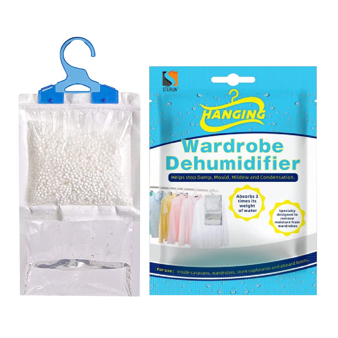 Lot De 10 Déshumidificateurs Suspendus XL - Sacs Absorbants Humidité, Moisissures, Odeurs - Jusqu'à 6 Semaines D'autonomie