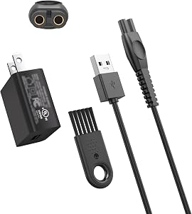 Superer 5V Charger Cord for Philips Norelco One Blade & Shaver Series 3000X 5000 7000 i9000, QP2724 QP2834 QP1924 QP4631 QP6542, X3002 S5898 MG5975 MG7963 MG3919, Charging Cable for Phillips Trimmer