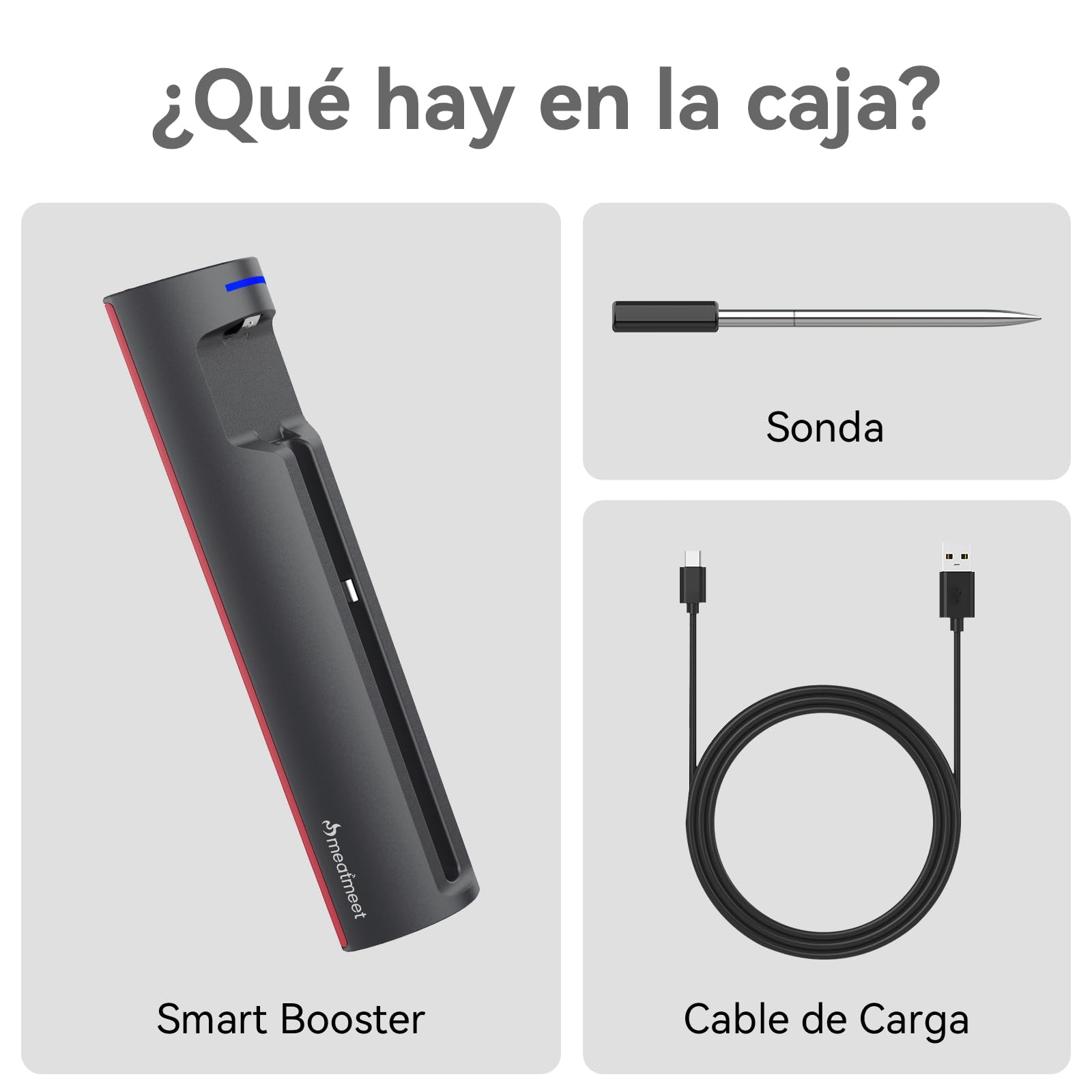 Pro Termómetro para carne con wifi y Bluetooth, monitoreo por app con temporizador y alarma, IP67 resistente al agua y al aceite, termómetro inalámbrico para barbacoa, horno, parrilla, cocina