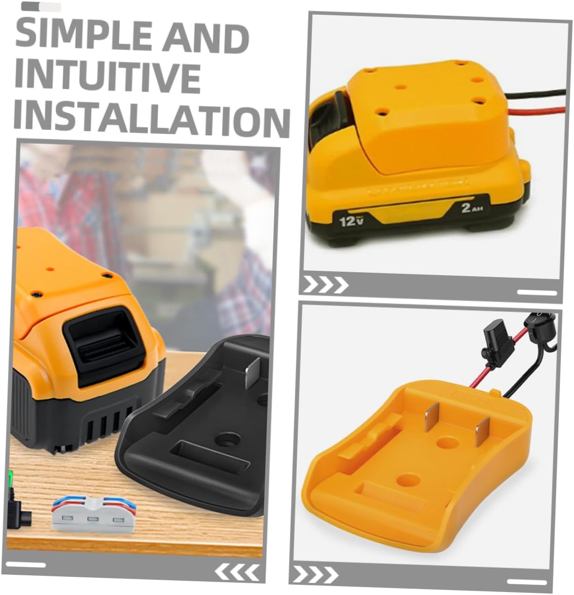 OSALADI Battery Power Connector Adapter Battery Converter for Electric Tools User-Friendly Installation Efficient Performance