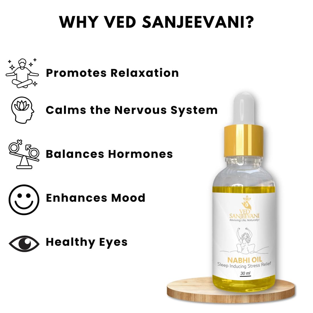 Sleep-Inducing Stress Relief Nabhi Oil, Ved Sanjeevani | For Relaxation & Sleep Quality | With Herbal Aromatherapy | 30 ml - Image 5 thumbnail