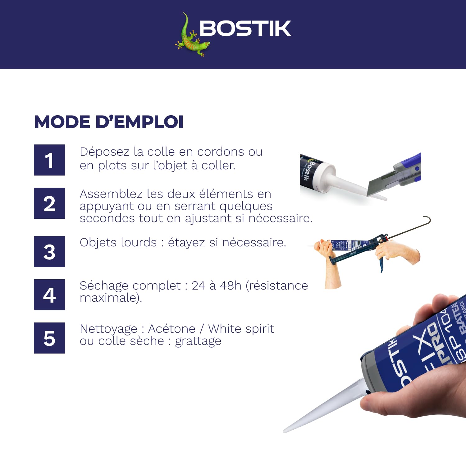 Bostik FIXPRO MSP 104 Dichtstoff für Auto und Boot, Klebstoff und Dichtung, alle Materialien, wetterfest, seewasserbeständig, Hybrid-Polymer-Dichtstoff, Farbe: Weiß, 1 Kartusche 290 ml