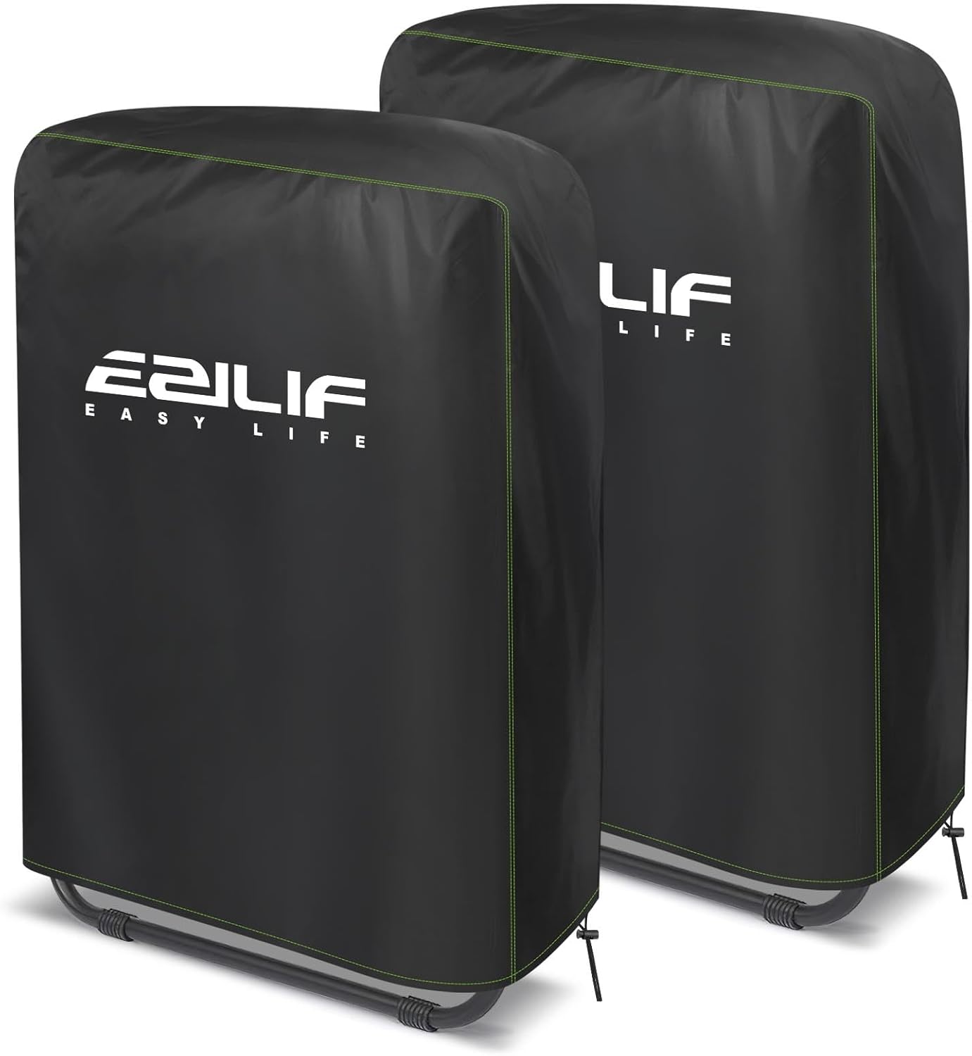 Folding Chair Protective Cover, Pack of 2, Garden Chair Cover, Waterproof, Windproof, Anti-UV, Dustproof for Garden Furniture, Deck Chair, Folding Deck Chair, Balcony Furniture Cover with Bag, 70 x 110 cm