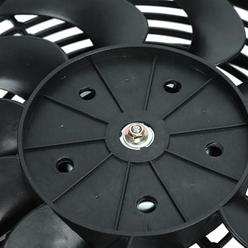 Vista 7 de BLACKHORSE-RACING Ventiladores de refrigeración de radiador eléctrico universal de 12 pulgadas + relé de termostato y kit de montaje