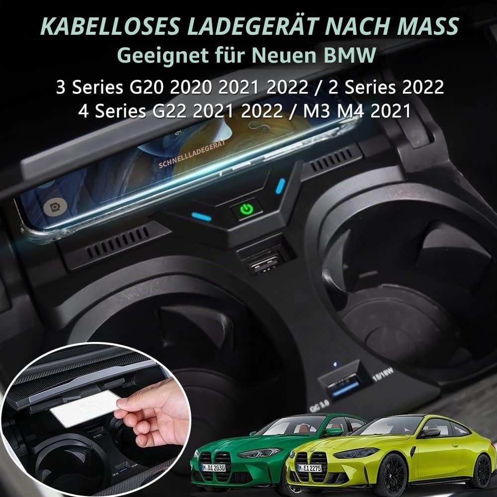 Kabelloses Ladegerät für BMW 3er 2019-2024 BMW 4er 2020-2024 2er 2022-2024