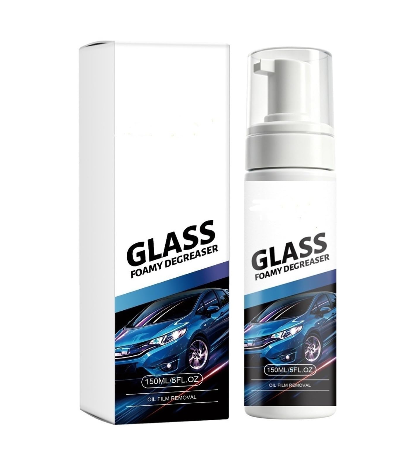 150 ml schäumender Entfetter, der auch Windschutzscheiben und Rückspiegel klar hält(2pcs)