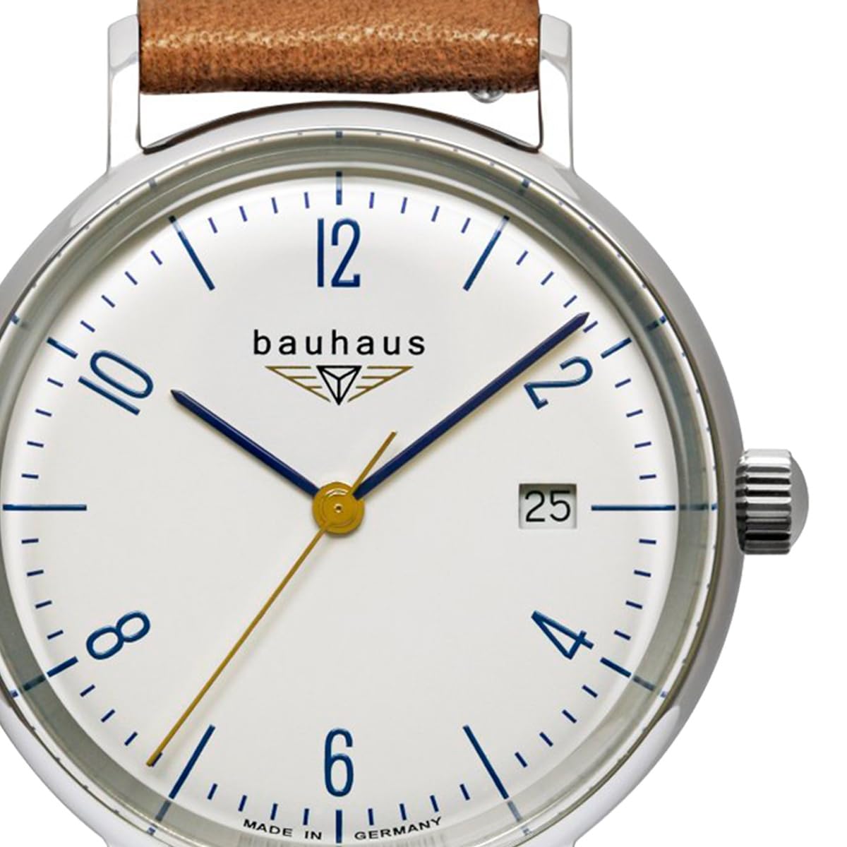 Bauhaus 2143-1 Damenuhr Edelstahl Leder Braun 36 mm Quarz