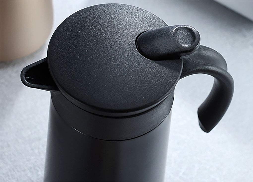 Thermo-Kaffeekanne aus Edelstahl, Isolierkanne für Kaffee, Milch und Tee, doppelwandig, vakuumisoliert, für Kaffee, Milch und Tee, 765 ml (schwarz)