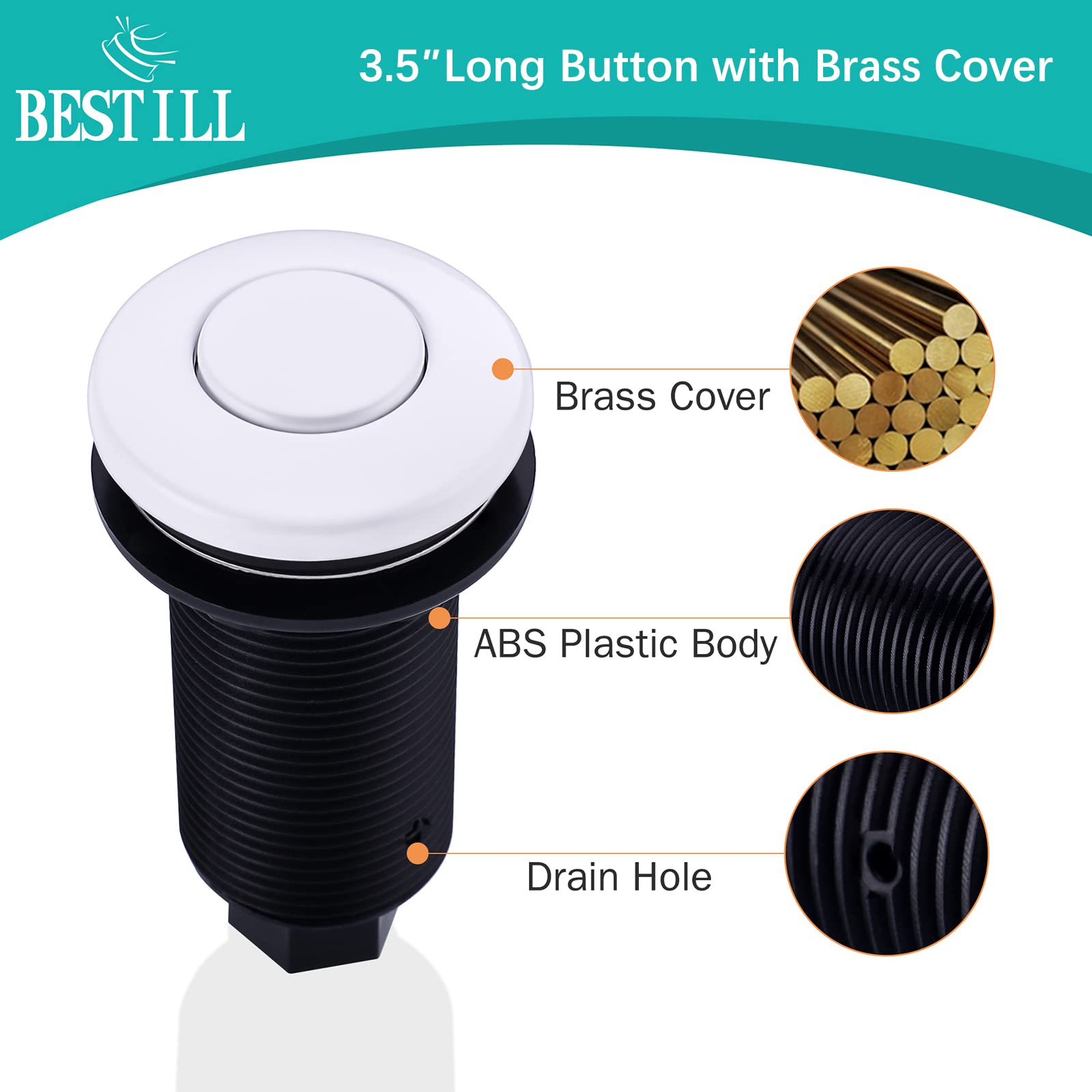 BESTILL Sink Top Garbage Disposal Air Switch Kit