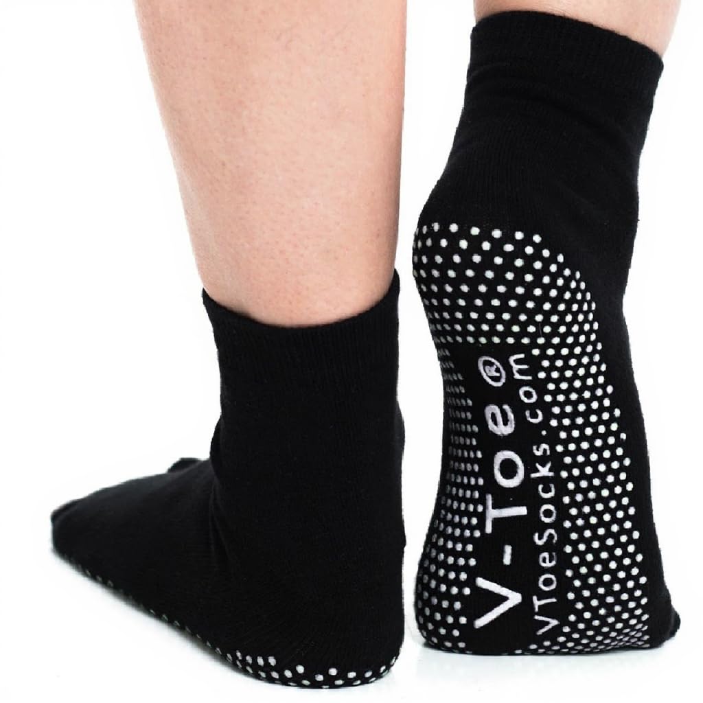 V-Toe Non-Slip Flip-Flop Socks - Tabi Split Toe Socks for Men &amp; Women Size - Women's Toes Separated Yoga Socks