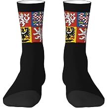 CUTEDWARF National Emblem Of The Czech Republic Athletic Socks Adult Casual Mid Tube Sock Warm Cozy Cushion Sockings