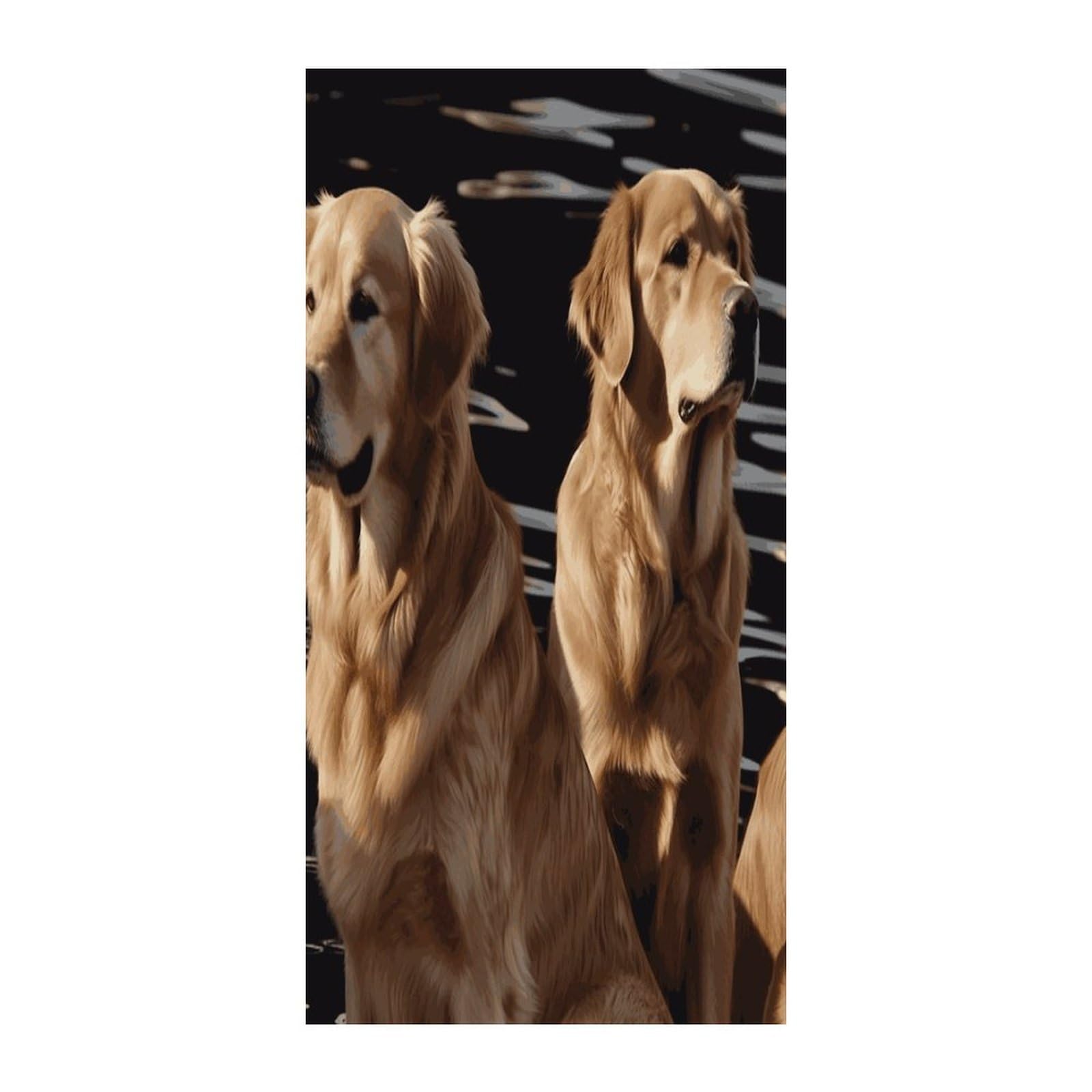 Fekiloot Style Golden Retrievers Door Curtain Room Divider Curtains