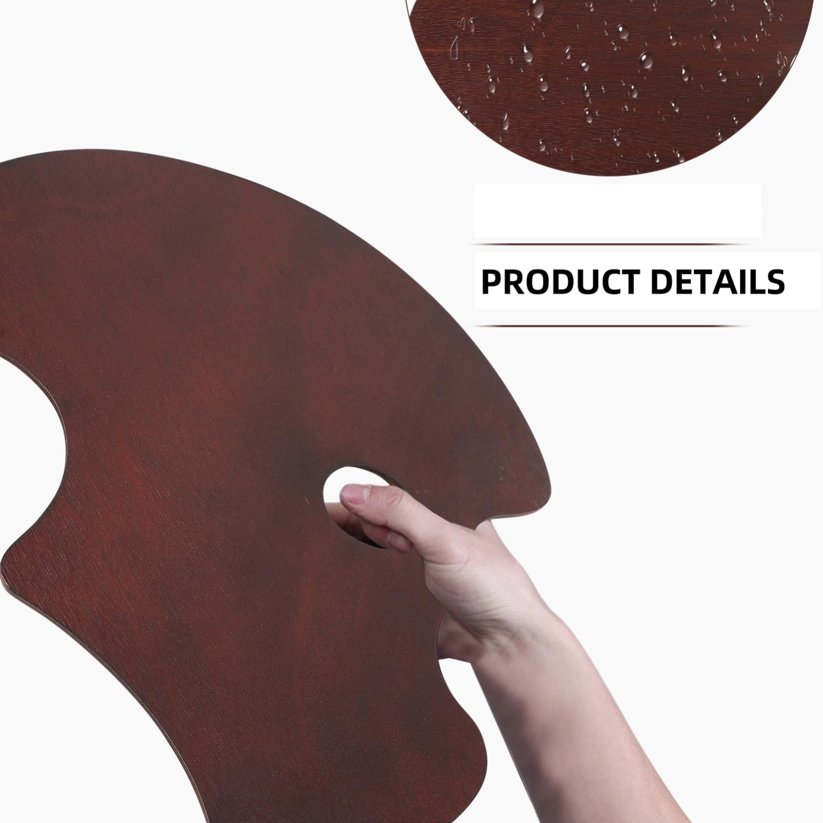 Leichte Holz Künstler Mischpalette für Ölfarben und Acrylfarben Praktische Farbmischplatte zum Malen und Selbstgemacht Art Painting