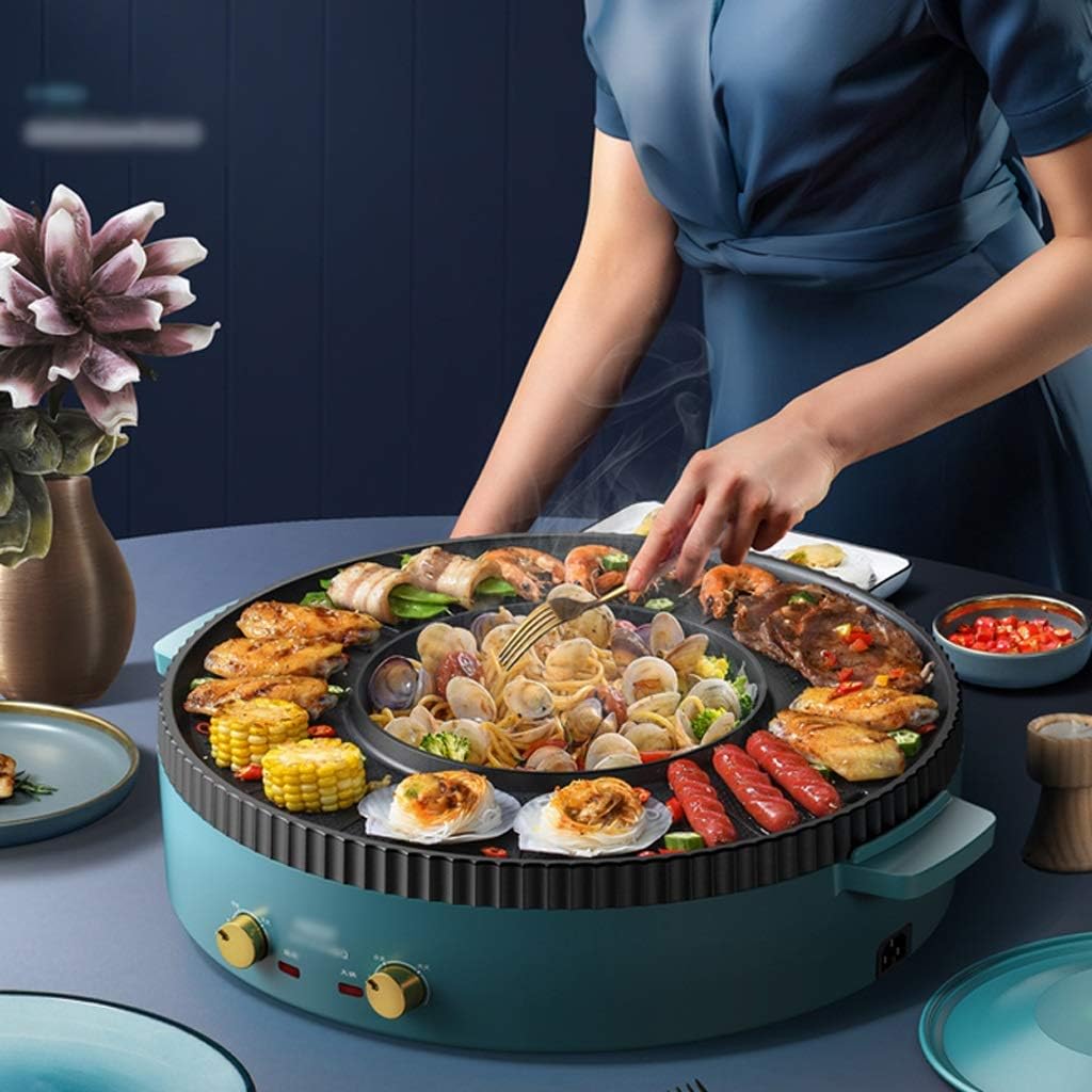 Electric Grill Hot Pot Barbecue All-in- Baking Dish Frying Pan Dual-use Grilling Household Appliances for Kitchen Electrical