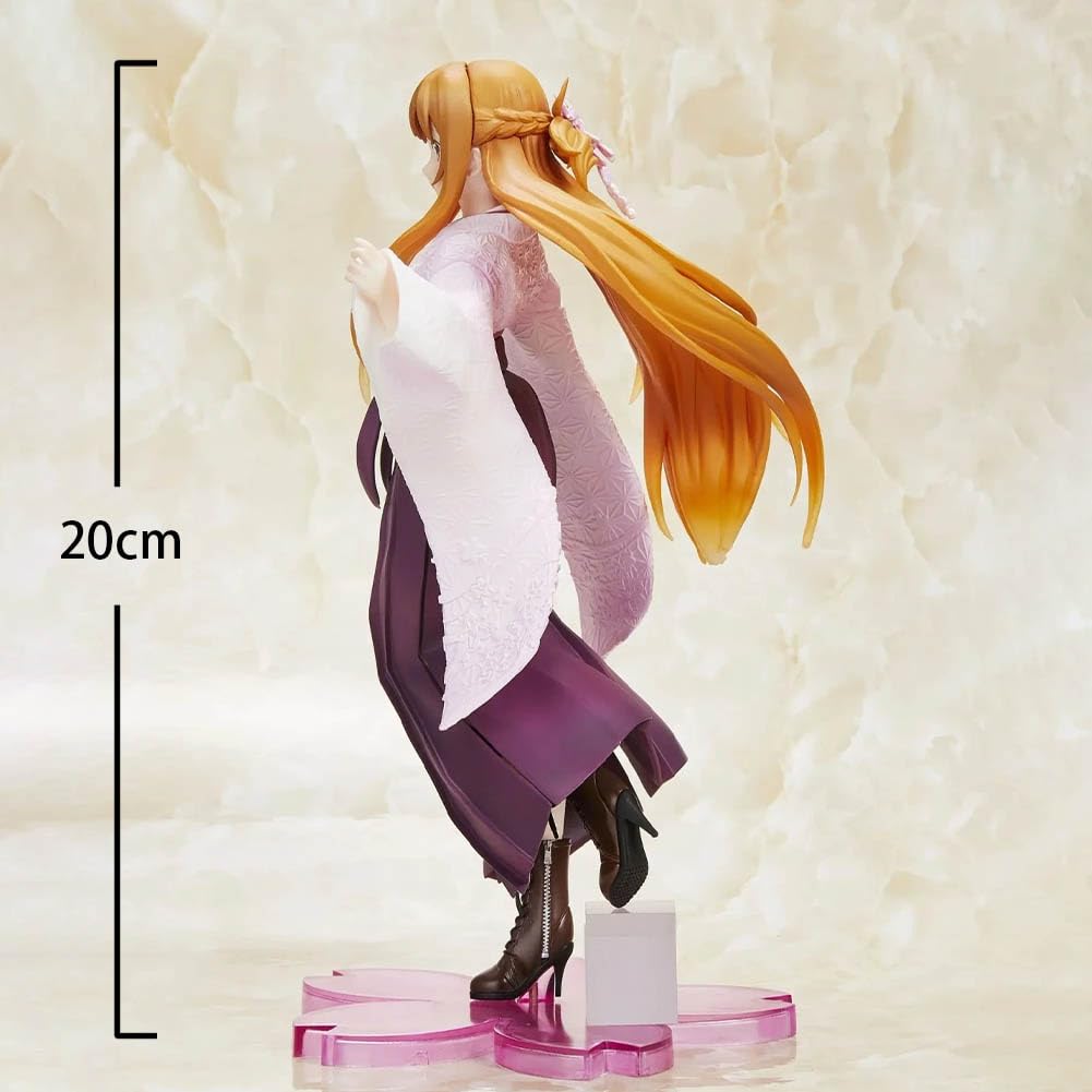 DEXSHUN Yuuki Asuna Figur Anime Manga Figuren Asuna Kimono-Stil PVC Anime Figure Merchdiese Desktop Ornament Geschenk für Fans 20cm