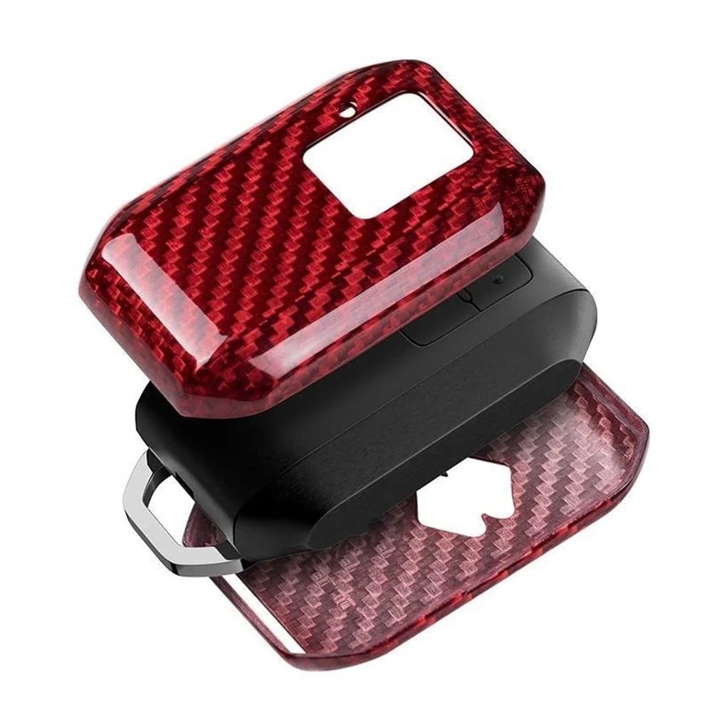 para Llave de Coche Funda de Fibra de Carbono para Llave de Coche, Funda para Llave, Funda para Suzuki para Swift 2017 2019 2020 Wagon R, protección sin Llave Monopoly(Silver Black 01)