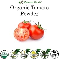 Vista 4 de Tomate en polvo orgánico 100% puro y natural Suplemento superalimento de frutas rojas para bebidas, batidos, salsa, sopa, recetas de cocina