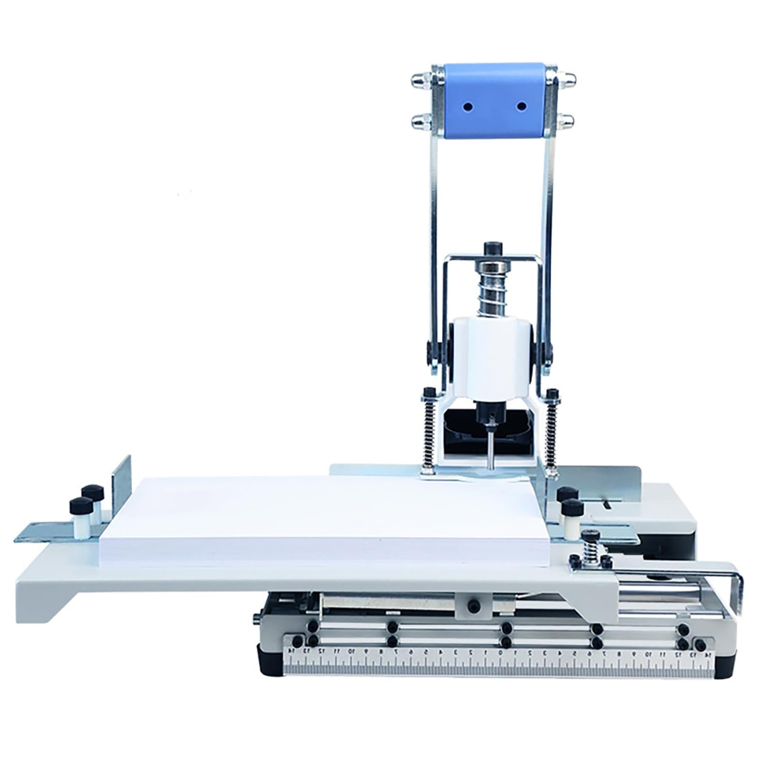 Perforadora manual, perforadora resistente con profundidad de alimentación de papel ajustable y accesorio de límite de 1 a 5 orificios, adecuada for uso doméstico y escolar(4MM)