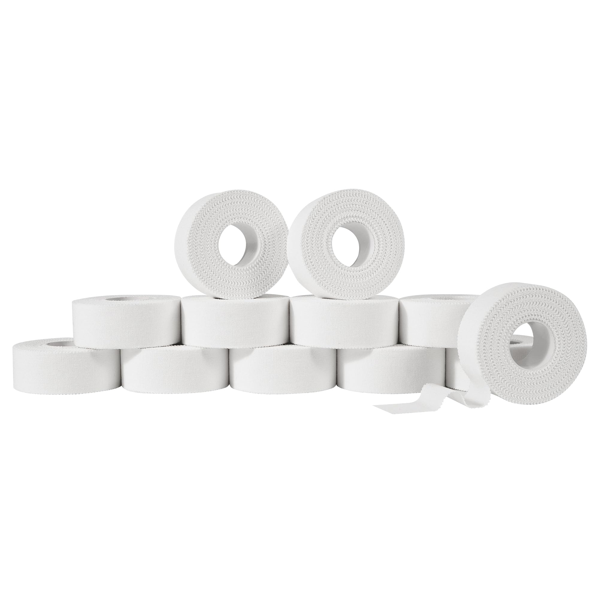 PHYTOP Zinc Oxide Tape 2.5cm - Finger & Toe Protection for Climbing Jiu Jitsu, Weightlifting & Running, White, 2.5cm x 10m