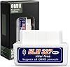 Mini OBD2 Bluetooth Scanner Bluetooth OBD2 Diagnostic Device Compatible Bluetooth Diagnostics for iOS & Android OBD-II Diagnostics OBD2 Bluetooth Adapter for Modern Car (White)