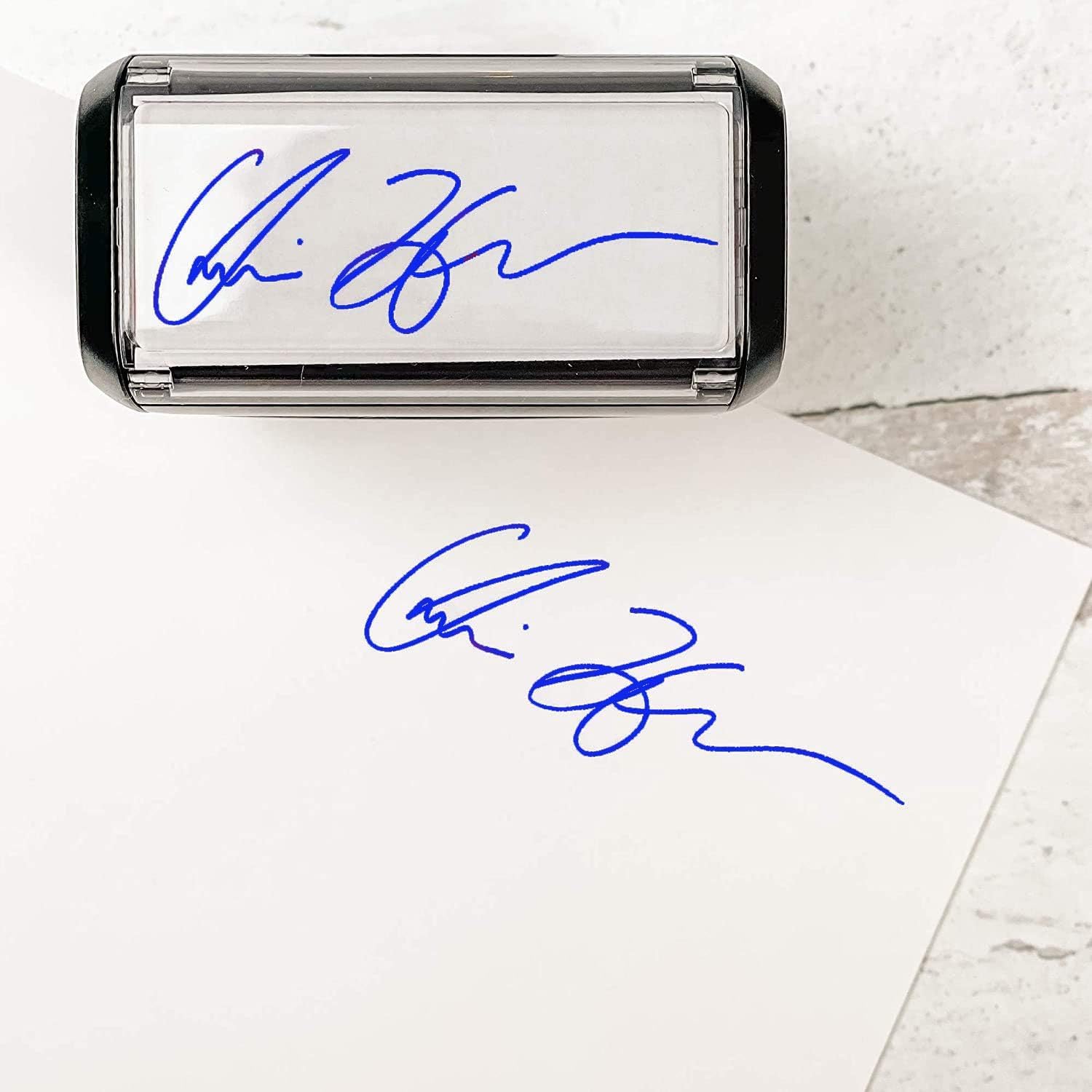 Custom Signature Stamp - Self Inking Personalized Signature Stamp | Great for Signing Documents | Stamp Will Provide Thousands of Impressions