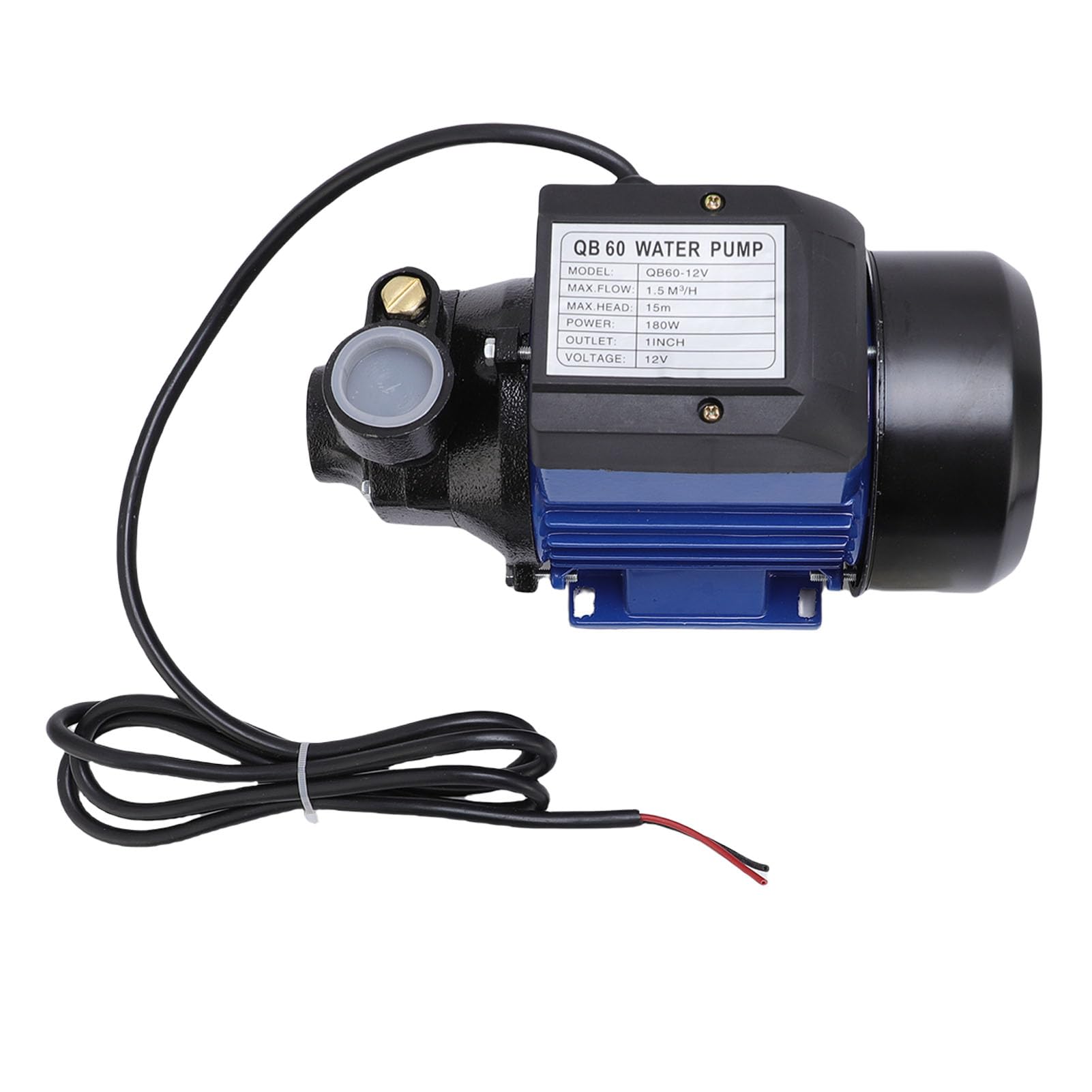 Bomba de Transferencia de Agua Eléctrica de 230W, Bomba de Pozos Solares 180W, 15 M Cabezal, Bomba NPT de una Junta de Tubería de 1 Pulgada, para Estanque de Jardín, Riego y